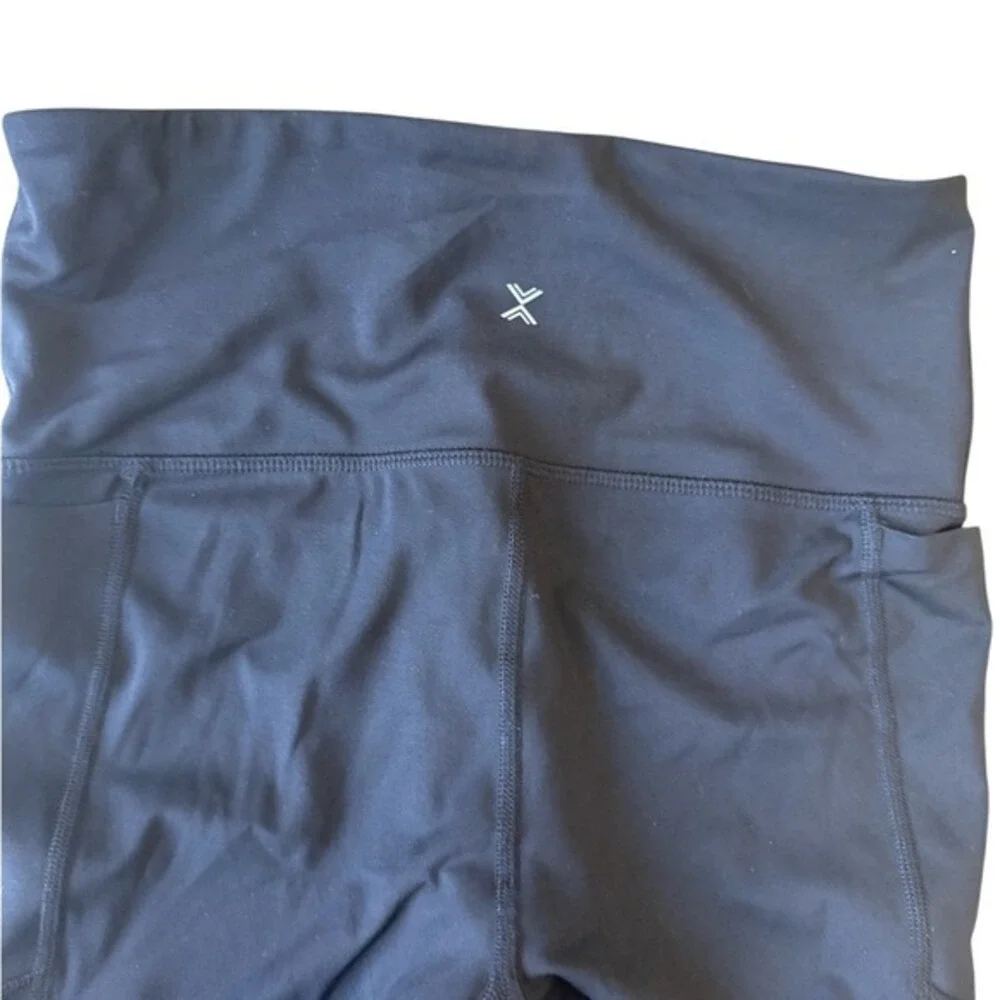 Xersion‎ Womens High Rise Bike Shorts Black Fitted Athletic Pockets Small NWT